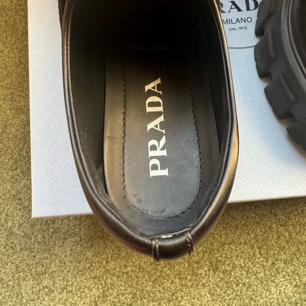 Prada Black Platform Loafers with Chunky Sole - Picture 5 of 6